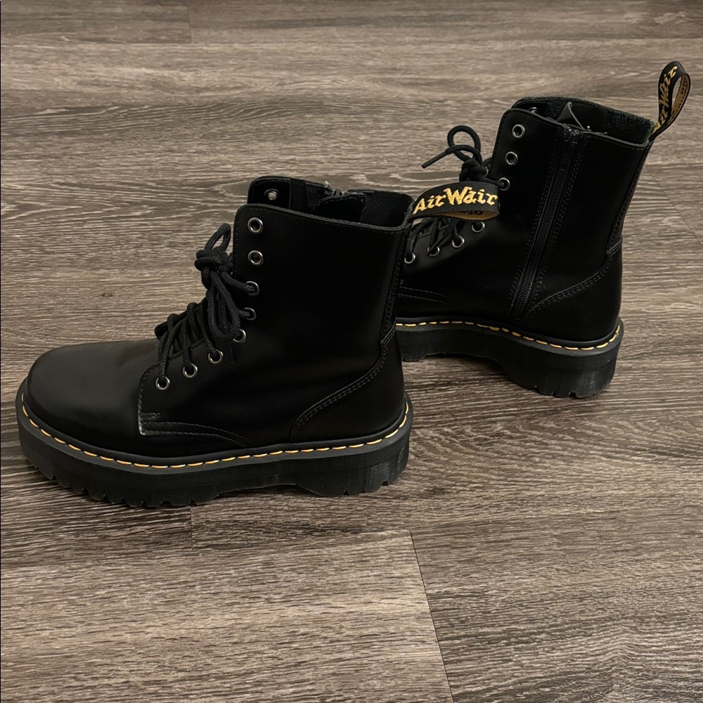 Dr. Martens Black Leather Combat Boots